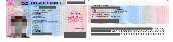 云南省毛先生于2015年5月获得西班牙移民签证